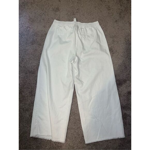 Women’s White Capri Pant Small - Raw Hem Boho - Picture 6 of 9